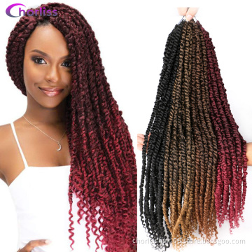 Wholesale price 24''Passion Twist Crochet Braiding Hair Pre Passion AfroTwist Braiding Hair For Synthetic For Black Woman